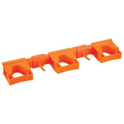 Vikan Tool Wall Bracket,16 1/2 in L,Orange 10117