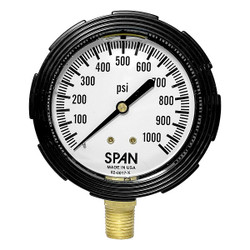 Span Pressure Gauge,3-1/2" Dial Size LFS-220-1000-G