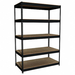 Hirsh Rivet Shelving,5 Shelf,72Hx48Wx24"D 19453