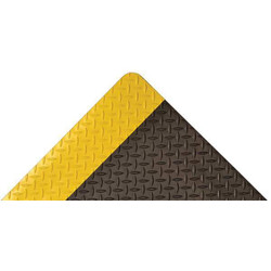 Notrax Antifatigue Mat,Black,YllwBrdr,2ft.x3ft. 490S0023YB