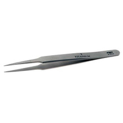 Aven Precision Tweezer, Titanium, 4-1/2 In 18046TT