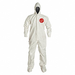 Dupont Hooded Coveralls,M,Wht,Tychem 4000,PK6  SL122TWHMD000600