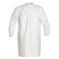 Dupont Disposable Frock,White,Snaps,XL,PK30  IC270BWHXL003000