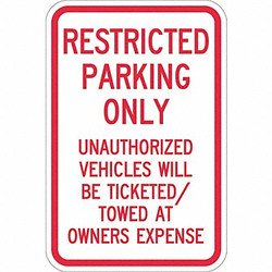Lyle Tow Zone No Parking Sign,18" x 12" T1-1189-DG_12x18