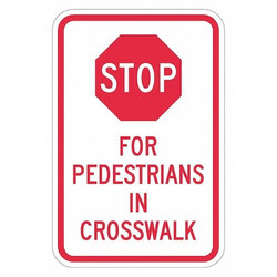 Lyle Pedestrian Crossing Traffic Sign,24"x18" T1-5071-EG_18x24