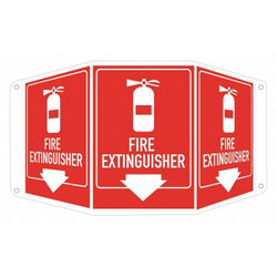 Lyle Fire Extinguisher Sign,10x17 1/2in,Alum LCTB-0002-NA_7x10