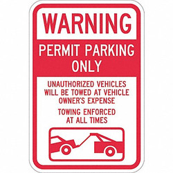 Lyle Permit Parking Sign,18" x 12" T1-1064-DG_12x18