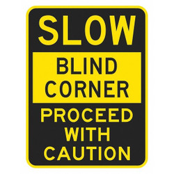 Lyle Blind Corner Traffic Sign,18" x 12" T1-1387-DG_12x18