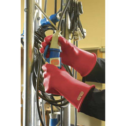 Ansell Elect Insulating Gloves,Type I,11,PR1 CLASS 0 R 11