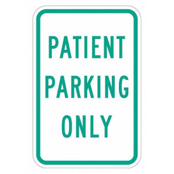 Lyle Patient Parking Sign,18" x 12" T1-2204-DG_12x18