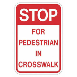 Lyle Stop for Pedestrians Sign,24" x 18" T1-1048-EG_18x24