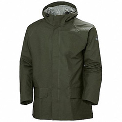 Helly Hansen Rain Jacket,Unrated,Green,XL 70129_480-XL