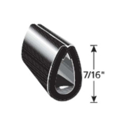 Trim-Lok Edge Guard Black,7/16 In. L,25 Ft. EGB7/16-25