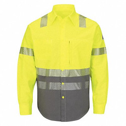 Vf Imagewear Flame-Resistant Collared Shirt,L,Yl/Gy SLB4HG RG L