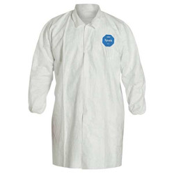 Dupont Lab Coat,White,Snaps,XL,PK30  TY211SWHXL003000