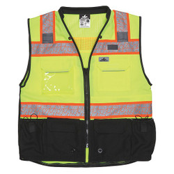 Mcr Safety High Visibility Vest,XL Size,Unisex PSURVCL2LSXL