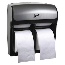 Kimberly-Clark Professional Toilet Paper Dispenser,(4) Rolls,Silver 44519