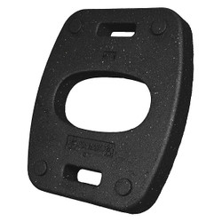 Manufacturer Varies Vertical Panel Base,22" L,30 lb.,Black 03-760-30