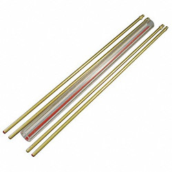 Penberthy Glass Rod Kit,Red Line,5/8In Dia,26In L 1LG-26R