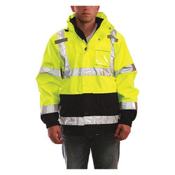 Tingley Rain Jacket,Class 3, Type P,Ylw/Grn,4XL J24172