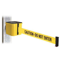 Retracta-Belt Belt Barrier,Yellow,Magnet,20ft.L WH412YW20-CAU-MM