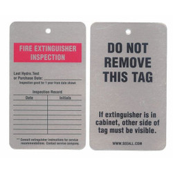 See All Industries Inspect Tag,Embossable Alum,5"H,3"W,PK25 TUF-FIRE