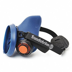 Sundstrom Safety Half Mask Respirator,Silicone,Blue SR 100 M/L