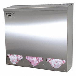 Bowman Dispensers Bulk Dispenser,3 Compartments,Silver BK313-0300