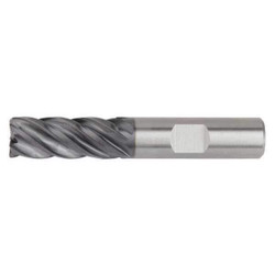 Widia Sq. End Mill,Single End,Carb,1/4" 5V0C07002ST