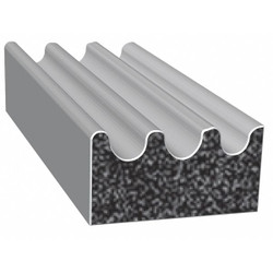 Trim-Lok Seal, EPDM Rubber, Black, 100 ft L X113BT-100