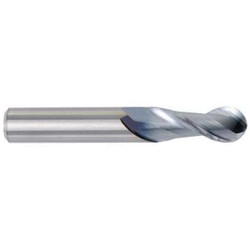 Widia Ball End Mill,Single End,3/8",Carbide  4A0110004