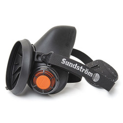 Sundstrom Safety Half Mask Respirator,Silicone,Black  H01-2821