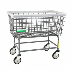 R&b Wire Products Wire Laundry Cart,600 lb. Ld Cap.,Gray 201H/ANTI