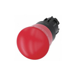 Siemens Push Button Operator,Red,Plastic Bezel 3SU1000-1HB20-0AA0