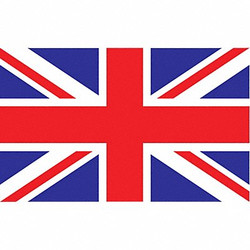 Nylglo United Kingdom Flag,3x5 Ft,Nylon 198893