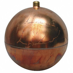 Naugatuck Float Ball,Round,Copper,4 In GRC4023RB