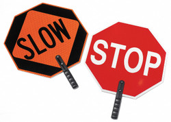 Cortina Paddle Sign,Stop/Slow,18 In. H  03-852