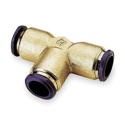 Aignep Usa Union Tee,1/4 In,Tube,Brass,PK10 88230-04