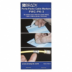 Brady Wire Marker Book,Write-On,Self-Laminatng PWC-PK-3