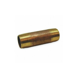 Manufacturer Varies Nipple,Red Brass,1 1/2 x 4 In,Threaded 467-040