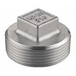 Sim Supply Square Head Plug, 304 SS, 3 in, MNPT  40SQ112N030