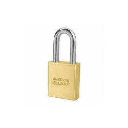 American Lock Keyed Padlock, 3/4 in,Rectangle,Gold A3901SWO