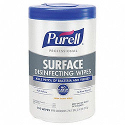 Purell Disinfecting Wipes,110 ct,Canister,PK6 9342-06