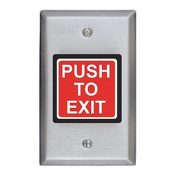 Sdc Push to Exit Button,2-7/8 in.W,Momentary  422U