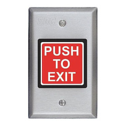 Sdc Push to Exit Button,2-7/8 in.W,Momentary 422U