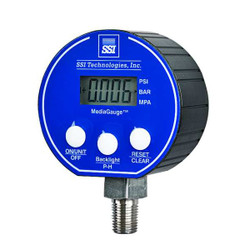 Ssi Digital Pressure Gauge,0 to 200psi,MG-9V MG-200-A-9V-R