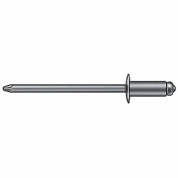 Blind Rivet,1 31/43" L,0.124" dia,PK500