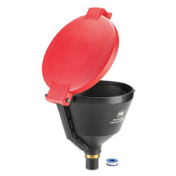 Pig Drum Funnel,Red,Polyethylene,Buttress  DRM1681-RD