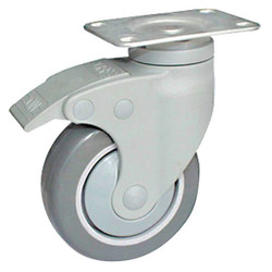 Sim Supply Quiet-Roll Medical Plate Caster,Swivel  P17S-RP060K-12-TB