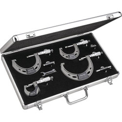 Starrett Outside Micrometer Set,0 to 4" Range ST444.1BXRLZ